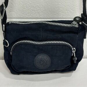 Kipling Mini Navy Crossbody Black Material Strap Tedros S Shield Bag